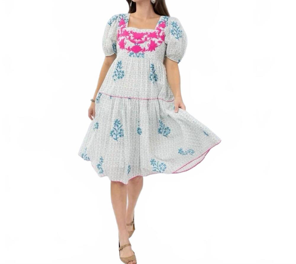 NEW SISTER MARY bloom midi dress in cotton candy